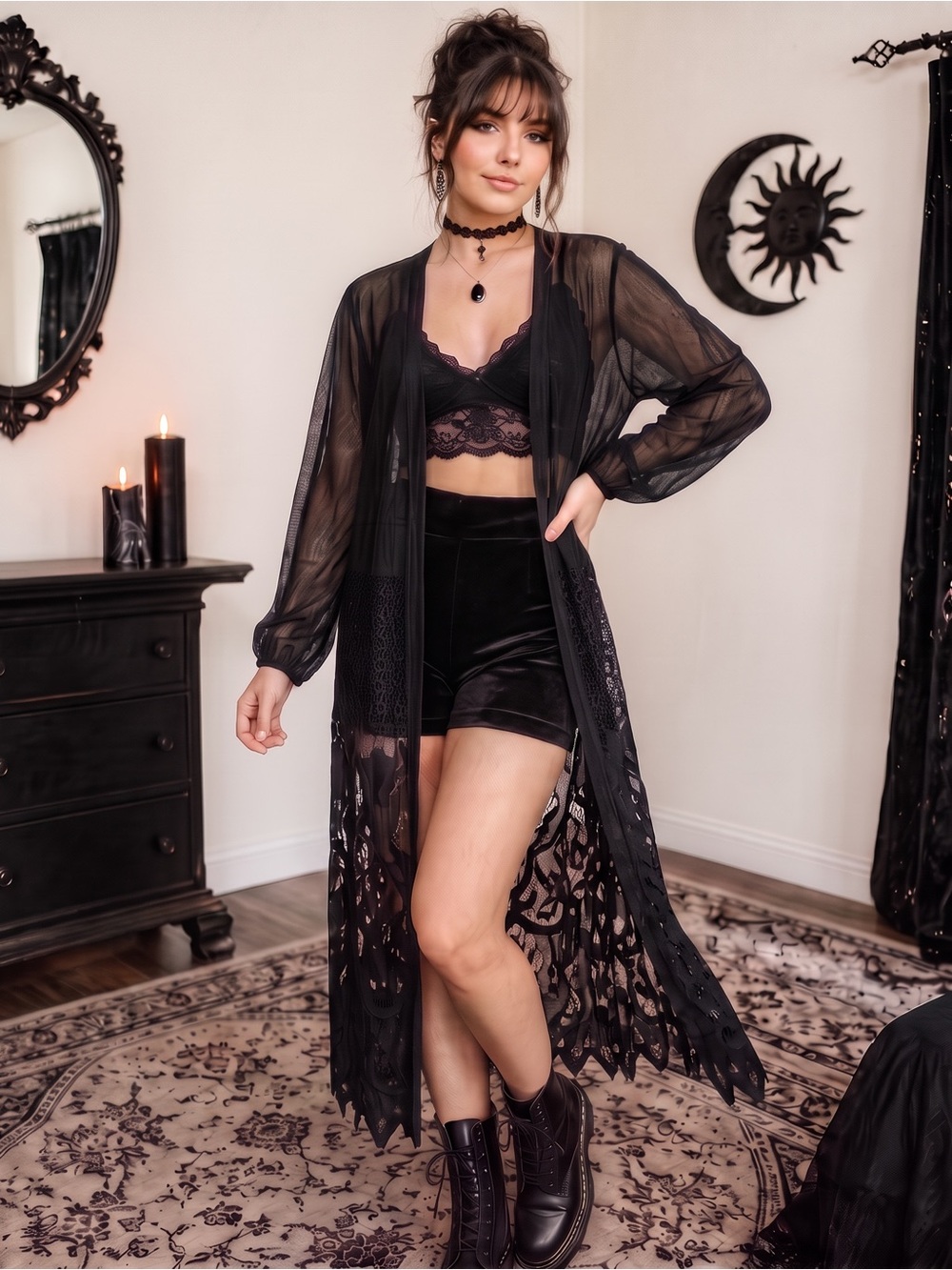 EMBER Sheer Duster Kimono Top